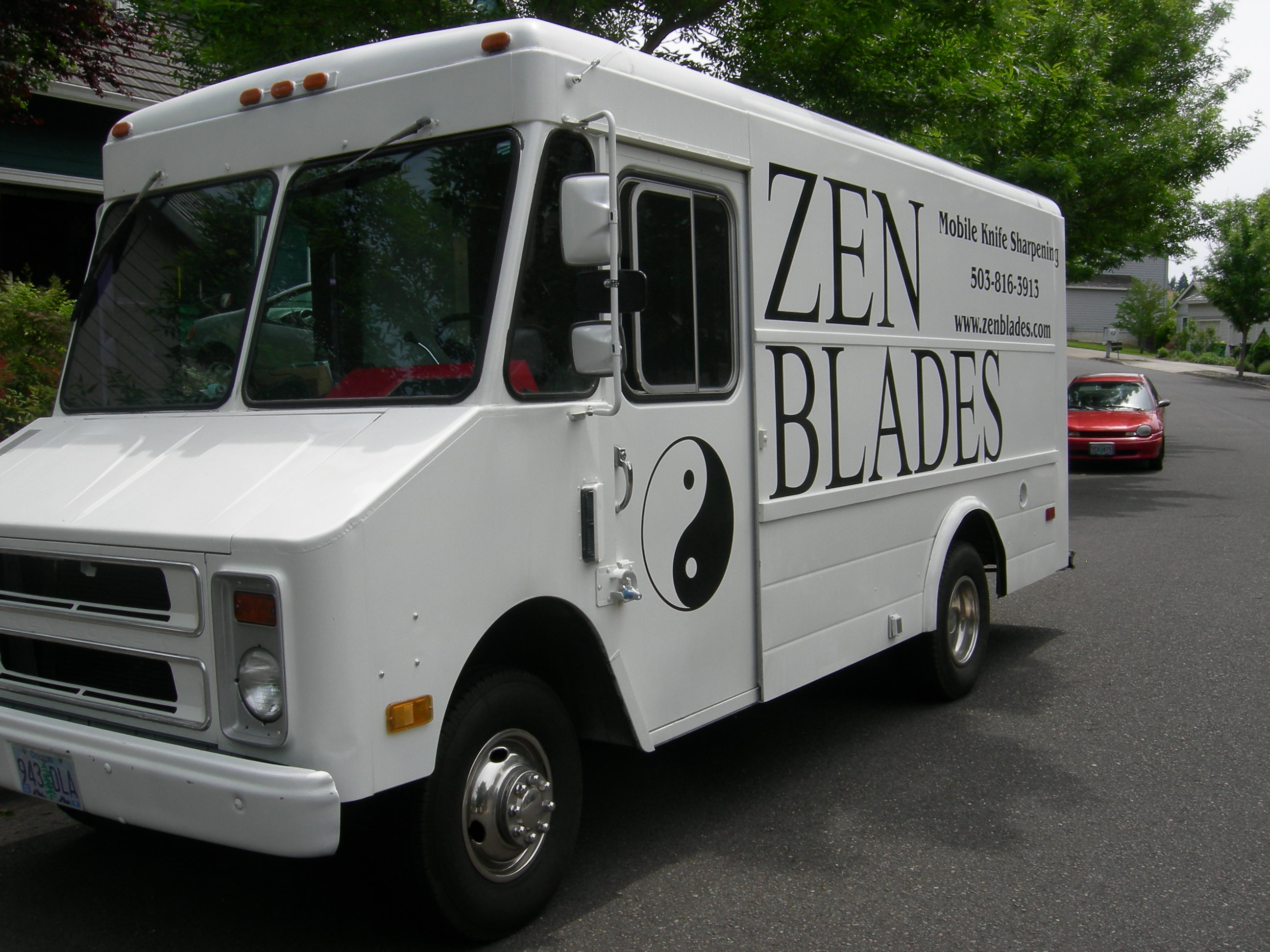 the Zen Blades mobile knife sharpening van